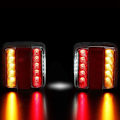 Miniatyrbilde 2 av 5: LED-baklykt for tilhenger, 12V 14 LED-markeringlys for lastebil, vanntett bremselys for RV, campingvogn, traktor, varebil, 2 stk.