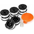 Miniatyrbillede 1 af 5: Reservedele til Line Edger Spole, 30ft 0.065 \"Black + Decker Line Trimmer Reservedele Spole (8 Reservedele Spoler, 1 Spole Dæksel, 1 Fjeder)