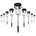 Miniatyrbilde 2 av 5: Sett med 12 LED solcelle-terminaler hagelamper til å plante (varmt lys)