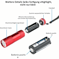 Pikkukuva 3 / 5: 4 kpl LED-taskulamppua, Mini-taskulamppu sisältää 12 paristoa, Vedenkestävä taskulamppu lapselle tai aikuiselle pyöräilyyn, leirintään, lukemiseen, kävelyyn, patikointiin, työskentelyyn