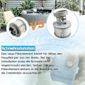Miniatyrbillede 2 af 5: Pakke med 4 udskiftningsfilterpatroner til Mspa oppustelig pool, jacuzzi-DENUOTOP