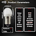 Miniatyrbillede 4 af 5: 4 stk. 3V 0,2W E10 LED-pære 5050 1SMD Hvid 3000K LED-erstatningspære Opgradering til forlygter Lommelygter Lommelygter