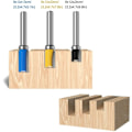 Miniatyrbillede 3 af 5: 3 stk. 8mm hårdmetal fræserbit, med toplager fræserbit, fast kopiering bit, til lige skylning hårdmetal fræsning træbearbejdning DIY skæring