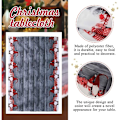 Miniatyrbillede 2 af 5: Juledug, 180 x 150cm Rektangulær Juleduge Grå Juleborddækken Spisebord Dug, Stor Vaskbar Julemiddags T