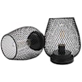 Miniatyrbillede 3 af 5: Metal Bur Lampe, Trådløs Accent Lampe med LED Pære Sengebord Batteri Lys til Bryllup Have (Æg Form)