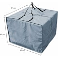 Miniatyrbilde 4 av 5: Oppbevaringspose for stueputer, Oppbevaringspose for puter Hagebeskyttelsesdeksel Hageputer Oppbevaringspose 210D Oxford Vanntett, 81X81X61CM Grå
