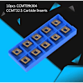 Miniatyrbilde 2 av 5: 10 stk Karbidinnsatser Svinging CCMT09t304 CCMT32.5 Karbid Dreieinnsatser CNC Karbidinnsatser Blad Kutter Metall Dreiebenk
