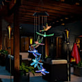 Miniatyrbillede 2 af 3: Solcelled Vindklokker Dragonfly Bevægelig LED Lys Farveskiftende til Havehave Vindklokker Lampe Tilbehør Hjem Decor (Tilfældig Farve)