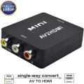 Miniatyrbilde 1 av 5: CCTV-kabel og adapter RCA til HDMI-adapter 1080P 3RCA komposittkonverter AV til HDMI-konverteradapter for TV/PC/PS3/Blue-Ray DVD, svart VBS AV til H