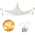 Miniatyrbild 2 av 5: Plyschleksak Macrame Hängmatta med Ljus, Leksakshörna Hängmatta Organiseringsdisplayhållare Nät för Hängande Djur