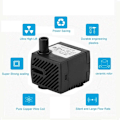 Miniatyrbilde 3 av 5: SM-016-220 Neddykbar Akvariumpumpe 2W 240V Med 4 Fargerike Lys Steinhaug Landskapsfilter EU-Plugg