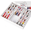 Miniatyrbild 2 av 5: Nagellacksförvaringslåda 33 rutnät Bärbar justerbar behållare Akryl Organizer Nagelverktyg