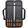 Miniatyrbilde 1 av 5: 10 stk Grillspyd i Rustfritt Stål Grillspyd Flatt Stekespyd Grillspyd Grillutstyr