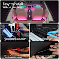 Pikkukuva 5 / 5: Auton LED-sisävalot 48 RGB-LED:tä Auton tarvikkeet Sisänauhat 4 kpl 6,2 m Bluetooth-sovelluksella LED-tunnelmavalaistus Autonauha USB-portti ja LED