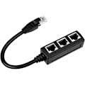 Miniatyrbilde 1 av 5: RJ45 Ethernet-kabelsplitter, 1 til 3 kabel Ethernet-splitter egnet for Super Cat5, Cat5e, Cat6, Cat7 LAN Ethernet