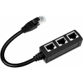 Pikkukuva 1 / 5: RJ45 Ethernet-kaapelihaaroitin, 1-3-kaapeli Ethernet-haaroitin, sopii Super Cat5-, Cat5e-, Cat6-, Cat7-LAN-Ethernetiin
