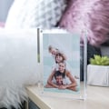 Miniatyrbild 5 av 5: Akrylfotoram, 5 x 7 tum akrylfotoram, skrivbordsram fotoram, magnetisk, dubbelsidig transparent