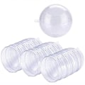Miniatyrbild 1 av 5: 24 bollar/parti DIY 70 mm julgranshänge boll klar transparent plastfylld boll prydnad