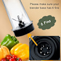 Miniatyrbilde 2 av 5: 6-Fin Ekstraktorblad-erstatningsdeler for Ninja BL770 BL780 BL660 Blender, 16 Oz Enkelt-Serveringskoppsett