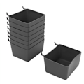 Miniatyrbillede 3 af 5: 32 stk. Pegboard-kasser Kit Opbevaring Dele Værksted Tilbehør til Organisering af Udstyr (Grå)