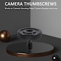 Miniatyrbillede 2 af 5: 1/4\" Frigivelseskamera Tommelskrue Tommelskrue L-Beslag Nedre Tommelskrue Adapter 1/4\"-20 Gevind (2-pak)