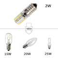 Miniatyrbild 4 av 4: 2-pack E14 2W LED-lampor för kylskåp - Varmvit 3000K