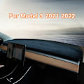 Miniatyrbild 4 av 5: Instrumentpanelsskydd för Model 3 2017 2018 2019 2020 2021 2022 Bil Anti-UV-dynor Interiör