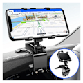 Pikkukuva 5 / 5: Auton puhelinteline 360 asteen kierto, kojelaudan matkapuhelintelineet Automaattinen auton puhelinteline GPS:lle ja 4-7 tuuman älypuhelimille