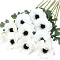 Miniatyrbilde 1 av 5: Simulert silke enkelt hode dekorasjon falske blomster bryllup fest bakgrunn rekvisitter-D
