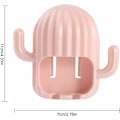 Miniatyrbillede 3 af 5: Par Tandbørsteholder, Nem at Installere Væghængt Tandbørsteholder, Borefri Stor Kapacitet Tandbørste Opbevaringsboks med Kroge til Håndklæder, Ba