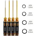 Miniatyrbilde 2 av 5: 4 stk Fjernkontroll Hex Nøkkelhode Mutter Reparasjonsverktøysett for Helikopter Bil FPV Drone (1,5/2,0 2,5 3,0 mm)