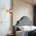Miniatyrbild 2 av 4: Vägglampa LED Färgglad Glaskula Vägglampa Guld Komplett Metallfäste Enkel Inomhusapplikation Belysningsdekoration för Sovrum Vardagsrum Hall Vila