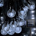 Miniatyrbilde 1 av 5: Utendørs Solcelledrevne Feelykter, 7M/23ft 50LED Utendørs Solcelledrevne Feelykter Vanntette IP65 8 Moduser Solcelledrevne Feelykter for Hage, Trær, Bryllup, Fest, Jul