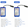 Pikkukuva 2 / 5: 7.4V 5200mAh Vaihe Akku Kalastussyöttiveneelle