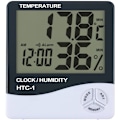 Miniatyrbillede 2 af 5: 4 stk. Digital Rumtermometer Hygrometer Luftfugtighedsmåler Indendørs LCD Termometer Alarm Temperaturmonitor