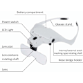 Pikkukuva 4 / 5: Suurennuslasit 2 LED-valolla, 5 linssiä, Suurennuslasit 1.0X, 1.5X, 2.0X, 2.5X, 3.5X tarkkuustyöhön, kellotaiteilijalle, valaistukseen, kirjontaan, lukemiseen