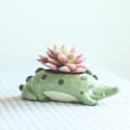 Miniatyrbillede 5 af 5: Søde kødfulde blomsterkrukker i harpiks - Mini-blomsterkrukker til skrivebord - Bonsai-blomsterkrukker til skrivebord