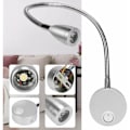Miniatyrbillede 5 af 5: Sengelampe Væghængt Lampe 2 Lys LED Læselampe Svanehalslampe 3W, 3000K Varmt Hvid Læselampe