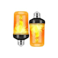 Miniatyrbilde 1 av 5: 2-pakke E27 LED Flamme Lyspærer 4 Moduser med Gravitasjonssensor Flamme Lyspære for Innendørs/Utendørs/Bar/Fest Juldekorasjon (138x65mm)