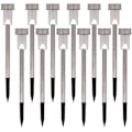 Miniatyrbild 1 av 5: Set med 12 LED solcellslampor för trädgårdsplantering (varmt ljus)