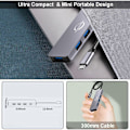 Miniatyrbild 3 av 5: USB C-hubb, 5-i-1 USB-dongel med lång kabel, USB-C-förlängare för bärbar dator (100 W PD, 4 USB-A-portar), USB 2.0-hubb, USB 3.0-hubb, typ C till USB A, Mini-annons