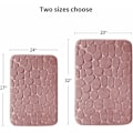 Miniatyrbillede 4 af 4: Memory Foam Bademåtte, Brostensbademåtter, Super Vandabsorberende, til Badeværelse, Maskinvaskbar (20 x 32, Pink)