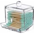 Miniatyrbillede 1 af 5: 7 OZ Bomuldsvatpindsholder, Qtip Bomuldsknopper Kugle Dispenser, Badeværelsesbeholdere Klar Apotekkrukke til Opbevaring 1 Stk