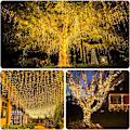 Miniatyrbillede 1 af 5: 100M 600 LED Lysstreng Karneval Bryllup Udendørs Indendørs Havebelysning (Varmt Hvidt)