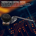 Miniatyrbild 5 av 5: Kapillärtermostat Temperaturreglerbrytare 1NC 1NO AC 250V/380V 16A 0-40C