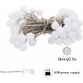 Pikkukuva 4 / 4: 3M Fairy Lights, Moniväriset Fairy Lights, 20 Pientä Palloa Vedenkestävä IP65, 1 Valotila Sisä- ja Ulkokoristeluun, Kotiin, Juhliin, Jouluun