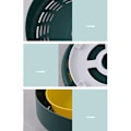 Miniatyrbilde 4 av 5: 360° roterende krydderhylle-arrangørholder Kjøkkenoppbevaringsbrett Lazy Susan-rekvisita for bad, skap - Hvit + Grå