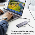 Miniatyrbild 4 av 5: USB C-hubb, 5-i-1 USB-dongel med lång kabel, USB-C-förlängare för bärbar dator (100 W PD, 4 USB-A-portar), USB 2.0-hubb, USB 3.0-hubb, typ C till USB A, Mini-annons