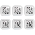 Miniatyrbillede 4 af 5: 6 stk. Mini Digital Termometer Hygrometer Indendørs Fugtighedsmåler Måler LCD Display Temperatur Sensor Måler med Afbryder
