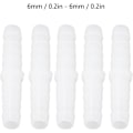 Miniatyrbillede 3 af 5: 10 stk. Plastikrør Barb Fitting lige lige Barb Splicer Mender Joint Union Adapter 6-6mm